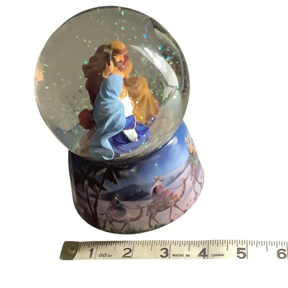 Nativity Scene Musical Snow Globe Silent Night Tune By Roman Christmas Decor - Picture 7 of 7